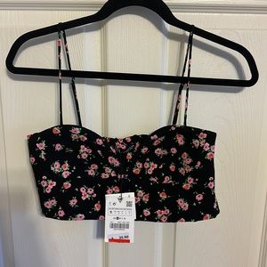 Zara floral bra top new with tags
